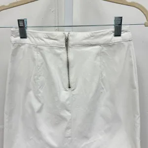 Garage White Mini Skirt Front Slit Back Zip Size XS 100057459 Stretch Summer thumbnail 4