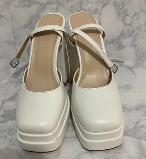 Princess Polly White Alto Platform Heels thumbnail 1