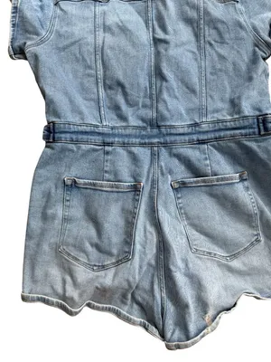 GOOD AMERICAN Denim Stretch Romper Size 2XL thumbnail 2