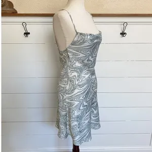 Audrey 3+1‎ Forest Green & White Marble Mini Slip Dress - S thumbnail 4