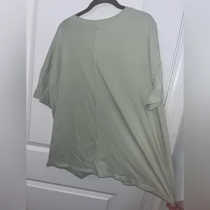Layered Fabric Star Patchwork MintGreen Oversized T Shirt Y2K Indie Americana XL thumbnail 6