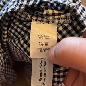 Madewell medium black and‎ white plaid blouse thumbnail 6