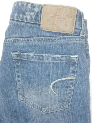 American Eagle 0 29 Hipster Medium Wash Distressed Jeans thumbnail 2