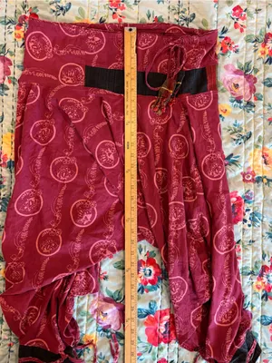 handmade boho wrap harem pants cotton butterfly print festival lagenlook thumbnail 8