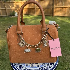 NWT Juicy Couture Suede Satchel with Charm Chain thumbnail 1