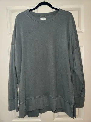 Aerie waffle Knit Oversized Pullover thumbnail 1