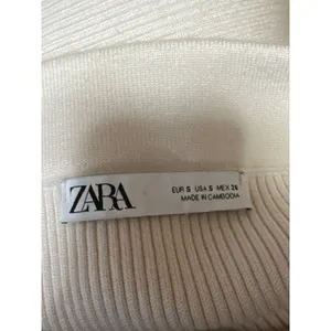 Zara Beige Strapless Sleeveless Ribbed Knit Tube Bandeau Mini Bodycon Dress Sz S thumbnail 3