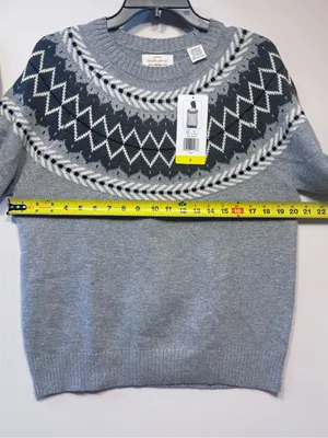 Weatherproof VintageTraditional fairisle raglan crewneck sweater Tweed yarn NWT thumbnail 2