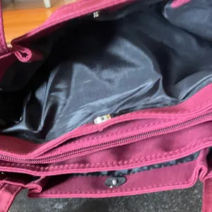 Women's Burgundy Shoulder Tote Bag Pink thumbnail 4