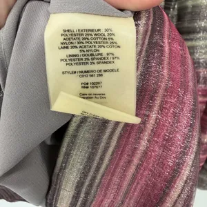 Alice + Olivia Fit and Flare Dress Strappy Back‎ Silver Pink Wool Blend 6 thumbnail 6