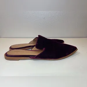 Madewell Women’s Gemma Mule Velvet‎ Purple with Pointed Toe Shoes Size 6 thumbnail 6