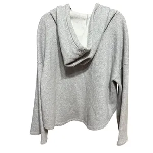 Fabletics Light Gray Women's Hoodie Hi‎ Low Hem Sz M thumbnail 2