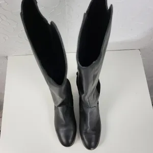 Lucky Brand Timinii Womens Riding Boots Size 10 Black Leather Suede Knee-High thumbnail 9