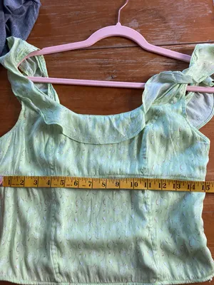 Free People Stay With You Lime Green Ruffle-Trim Camisole Medium thumbnail 8