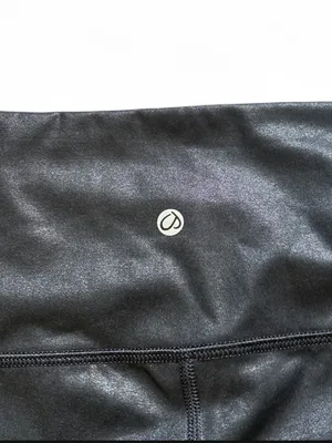 CRZ Yoga Black Faux Leather Leggings 25” Inseam High-Waist Performance Size XL thumbnail 4