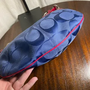 COACH LAURA signature patent top Pink and Blue Women's SHOULDERBAG tote thumbnail 8