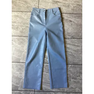 Wilfred Aritzia Melina Light Blue Vegan Leather Pants Straight Leg Size 2 thumbnail 2
