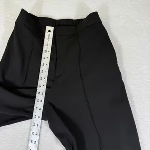 Uniqlo Womens Wide Leg Pintuck Pants Black High Rise Elastic Waist Size M thumbnail 4