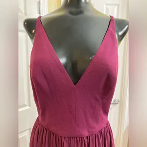NWT Dress the Population Alicia Dress Burgundy – Size Medium thumbnail 7