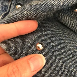 Tobi Studded High Rise Mom Jeans Womens 25 Blue Denim Zip Fly Classic Silver thumbnail 5