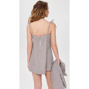 Free People Arlo Gingham Check 2 Piece Mini Dress Long Sleeve Shirt Co-Ord Set S thumbnail 3