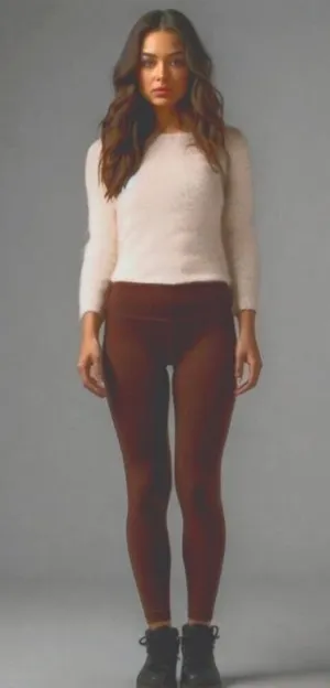 Lazuli label brown leggings size small thumbnail 1
