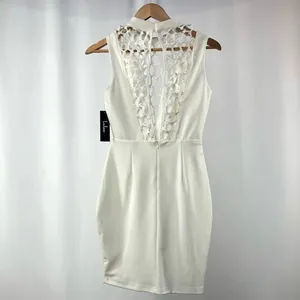 NWT Lulus Lavish Lattice Bodycon Dress in‎ White Size Small thumbnail 9