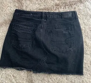 American Eagle Black Button Up Jean Skirt thumbnail 2