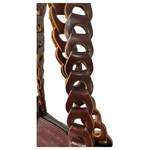 Patricia Nash Ivy Chain Link Vegetable Tanned British Tan Leather Bag Purse thumbnail 5