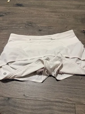 lululemon athletica white athletic Shorts with Built-In Liner thumbnail 4