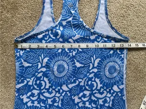 lululemon athletica Blue Floral Racerback Tank thumbnail 4