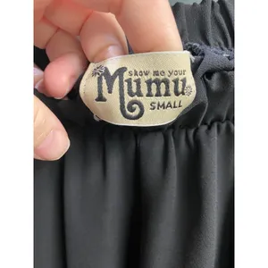 Show Me Your MuMu Pants Women Small Black Wide Leg Elastic Waist Regular Fit B76 thumbnail 4