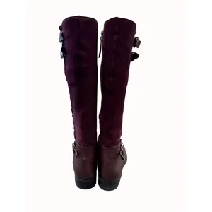 Franco Sarto L Pacer womens red leather brown riding boots shoes 7M SKU 6656 thumbnail 6