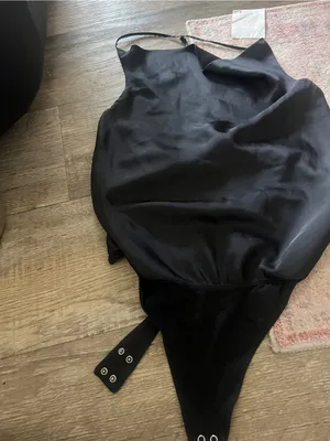 Abercrombie Black Satin Bodysuit size xs thumbnail 3