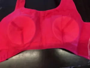 Handmade Halter Blouse Womens Med Pink Embroidered Sequin Padded Cropped Party Top thumbnail 6