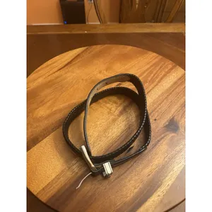 Onyx Brighton Women’s Braided Black Leather Belt L/34 thumbnail 3
