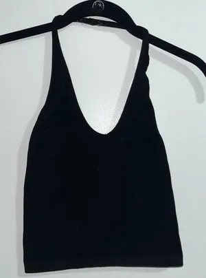 Urban Outfitters Black Halter Neck Crop Top thumbnail 1