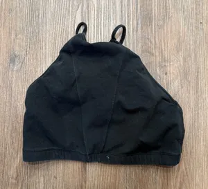 FP Movement Women Black High Neck Lace Up Back Sports Bra Size S OB562235 thumbnail 1