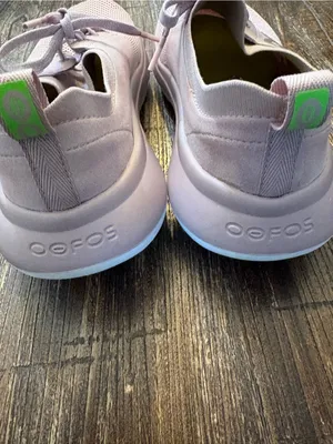 OOFOS OOmy Stride Recovery Sneakers Women Size 7 Stardust Pink Knit thumbnail 8
