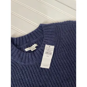 NWT American Eagle Navy Blue Oversized Dreamspun Crew Neck Sweater Size S thumbnail 5