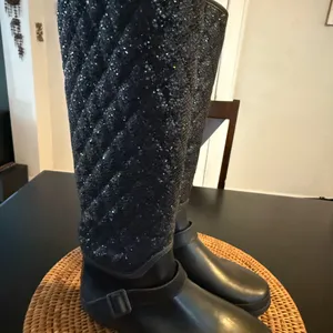 Sperry‎ sparkly waterproof Black Quilted Knee-High Boots size 8 thumbnail 7
