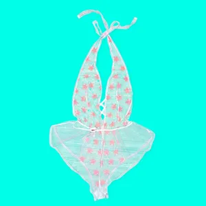 NWT Victoria’s Secret White Sheer Floral Embroidered Sexy Lingerie Bodysuit thumbnail 4
