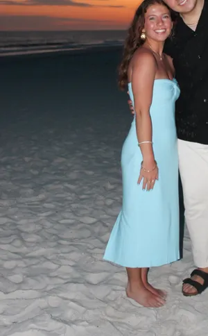 Strapless Dress Blue thumbnail 2