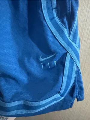 Women’s Nike Dri Fit Fly Crossover Blue Athletic Shorts Size Medium thumbnail 2