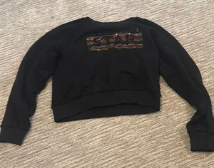 Patrizia Pepe Black Sweater with Multicolor Design Size 0 thumbnail 1