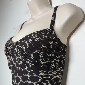 VTG 90s Women 100% SILK Fairy Babydoll Mini Dress 6 Whimsigoth Brown Indie thumbnail 6