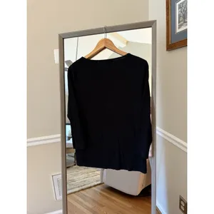 Lucia Burns - Black Tree Star Holiday Christmas‎ Beaded Rayon Knit TOP Size XL thumbnail 5