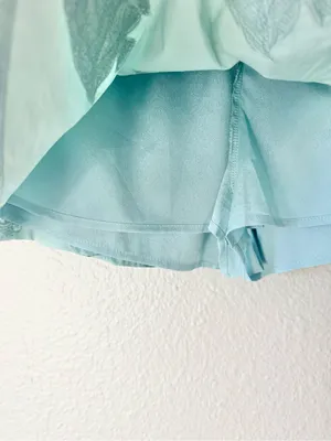 Queen of Sparkles Teal Blue Sequined Fish Skirt/skort Size XS thumbnail 4