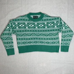 American Eagle | Green Fair Isle Snowdrift Sweater | Medium thumbnail 6