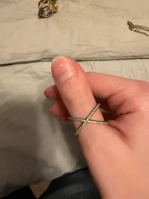 Sliver cross ring Silver Size 8 thumbnail 3